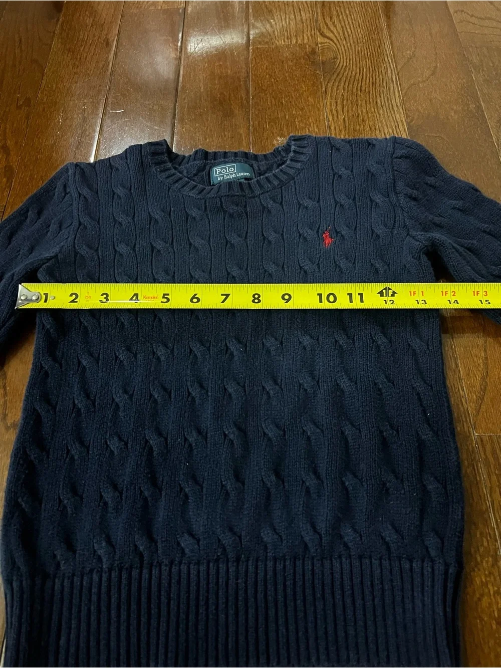 Polo Ralph Lauren Boys Navy Cable Knit Cotton Sweater Size 6